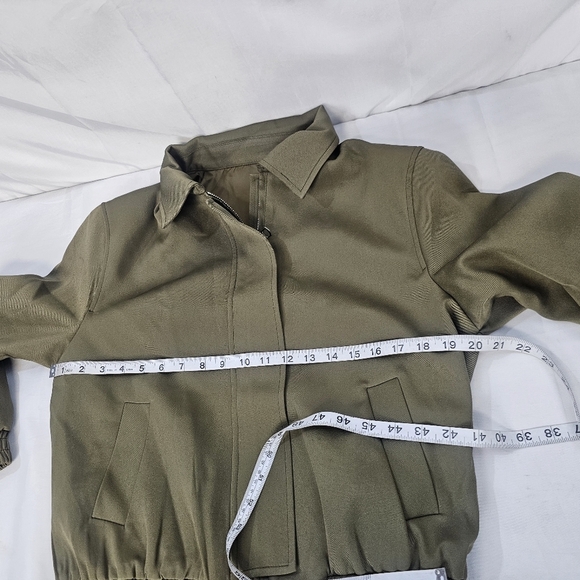 Commense Olive Green Bomber Jacket XS Streetwear Casual Spring Layer - Picture 7 of 14